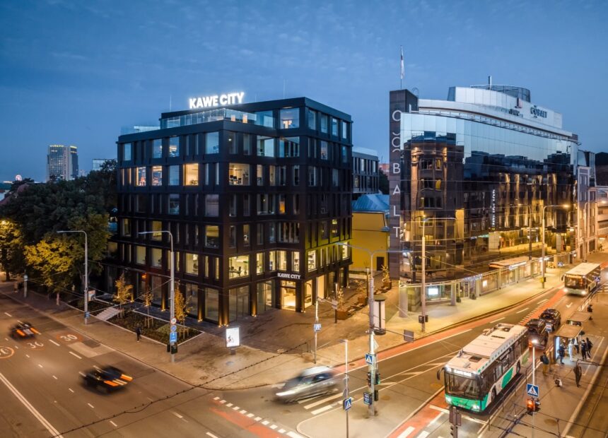 Kawe City kontorihoone välisvaade Tallinna kesklinnas – modernne arhitektuur