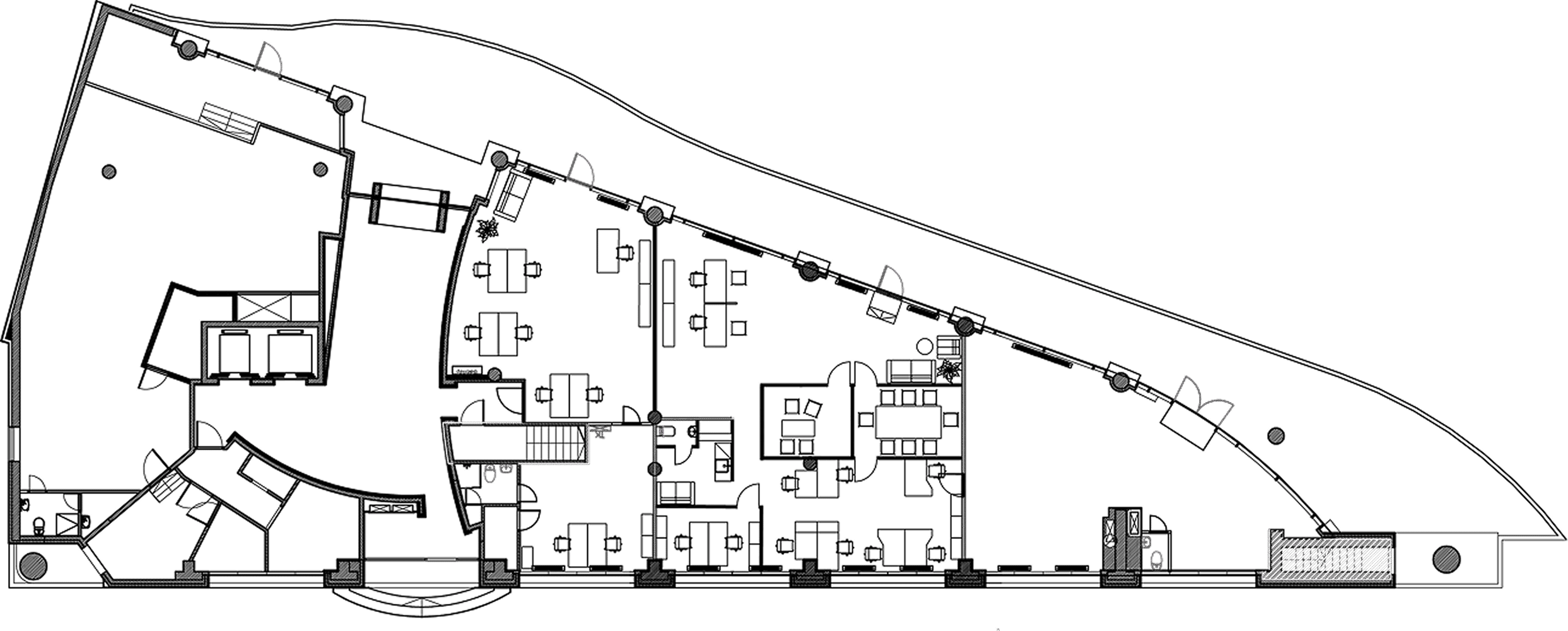 Kawe 1. korruse korruseplaan kahe büroopinnaga